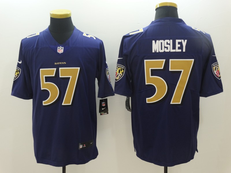 Men's Baltimore Ravens C.J. Mosley #57 Purple Jersey